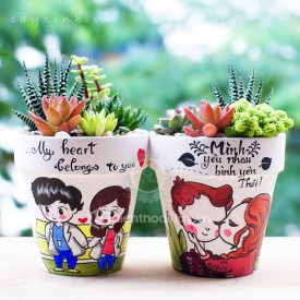 Tiểu cảnh Gốm Vẽ 11